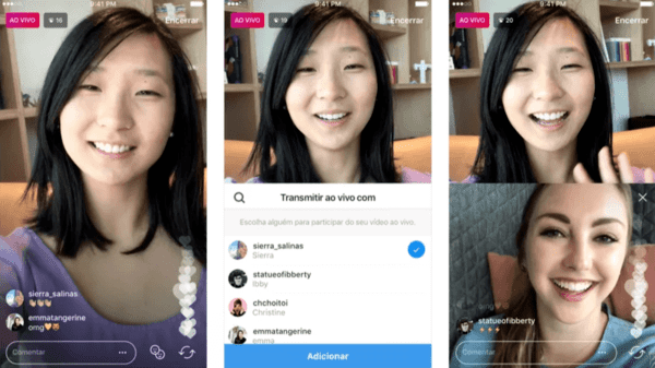 Como funciona a live do instagram? 
