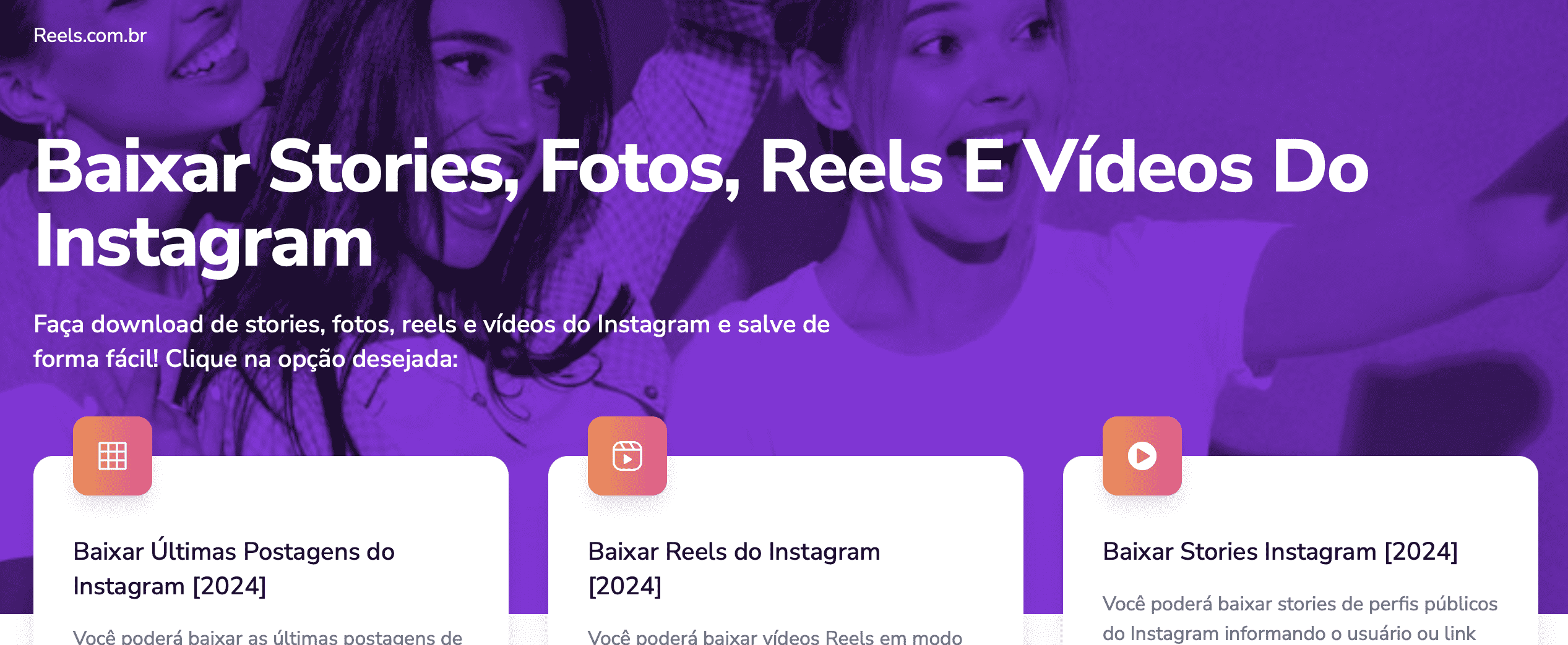 Baixar reels, fotos, stories do Instagram (reels.com.br)